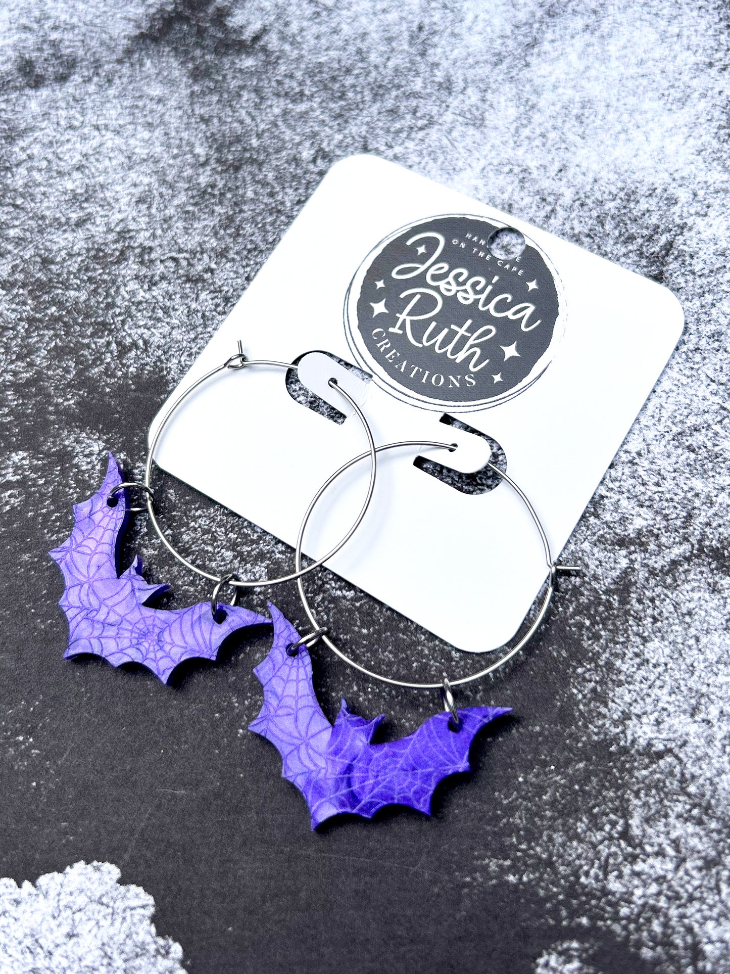 Purple Bat Hoops