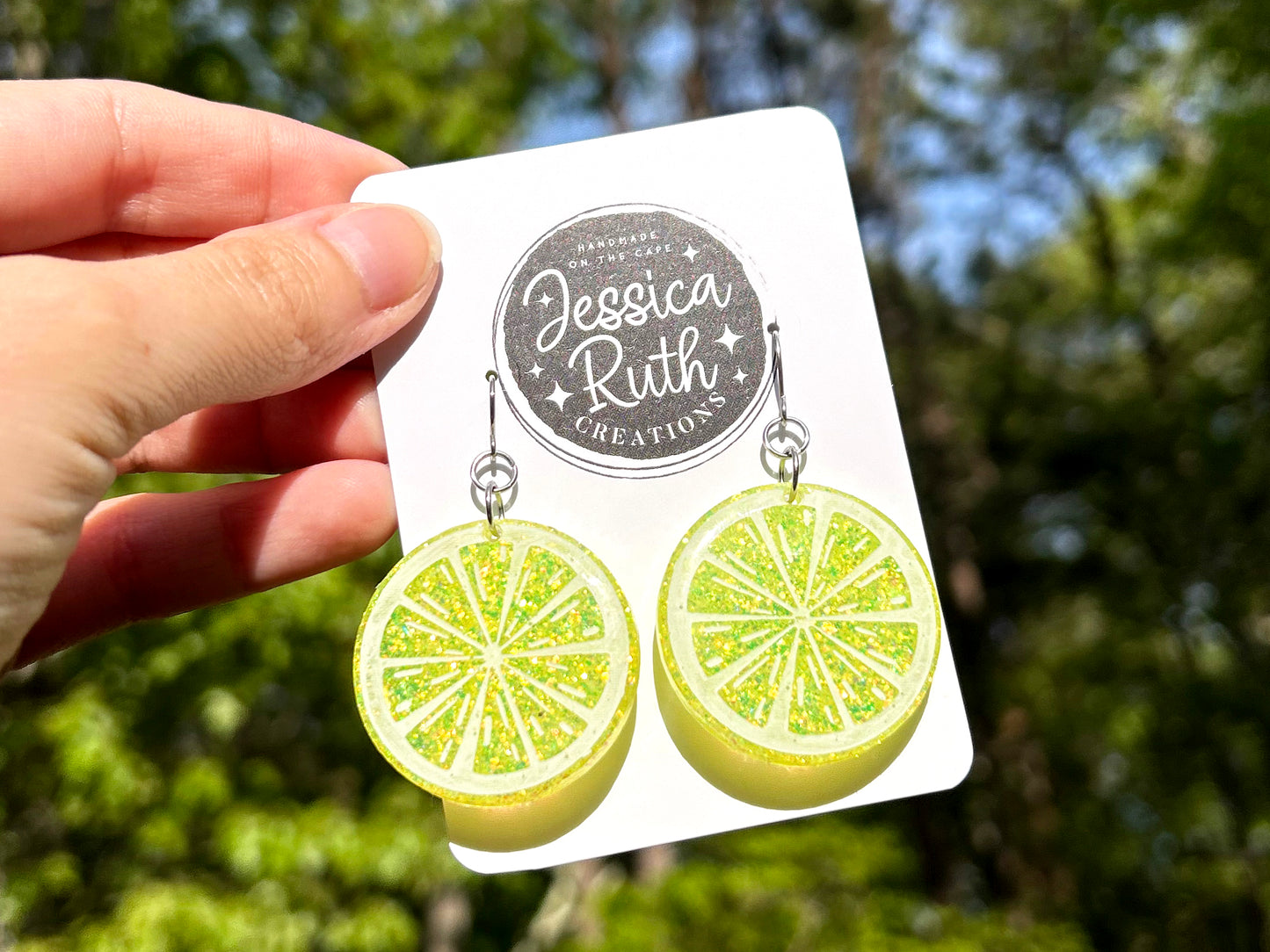 Big Lemon Dangle Earrings