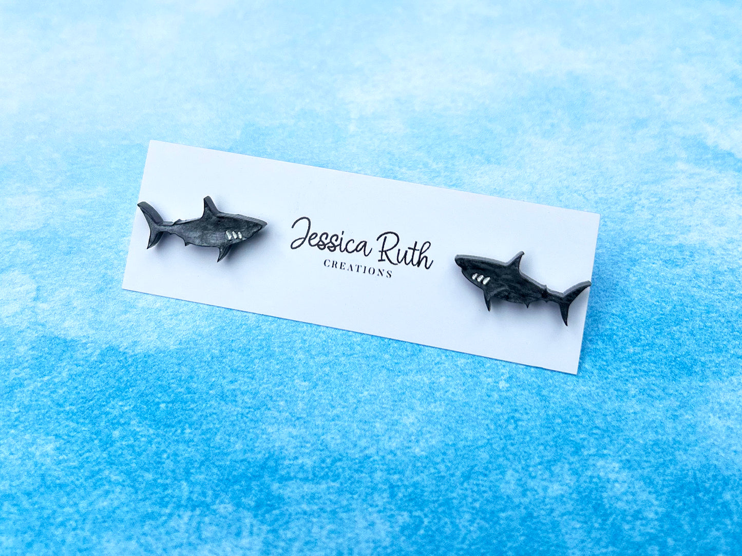 Shark Stud Earrings - Multiple Colors!