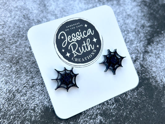 Spiderweb Stud Earrings