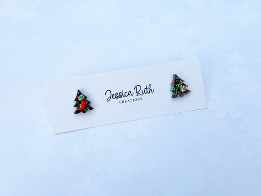 Little Christmas Tree Studs